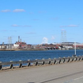 GE Jet Engine Plant Viewed from Riverside Revere