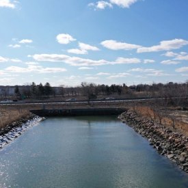 Submerged Self-regulating Tide gates Regulate Flow In Town Line Brook