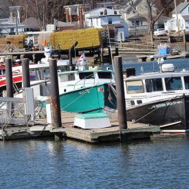 Lobster Boats Tied Up At Lobstermen's Landing Ready For Another Week Of Setting Traps